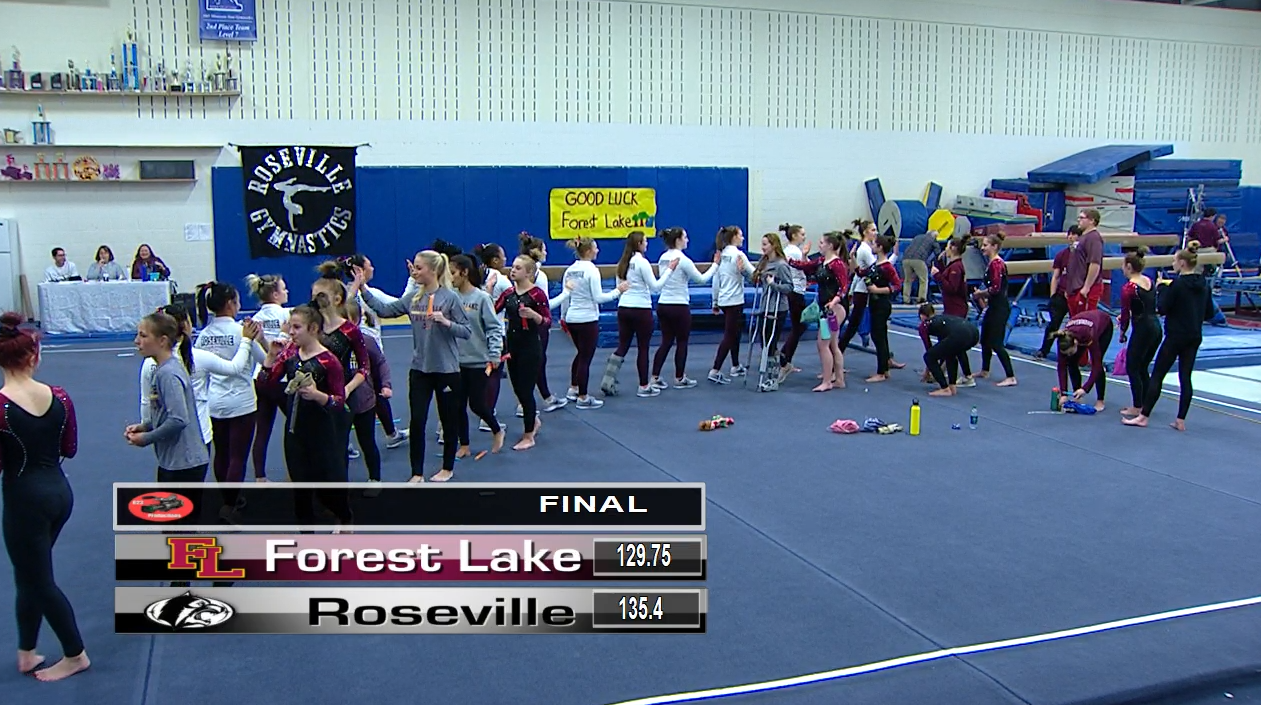 Thumbnail image for Girls Gymnastics Roseville vs Forest Lake 1-17-19
