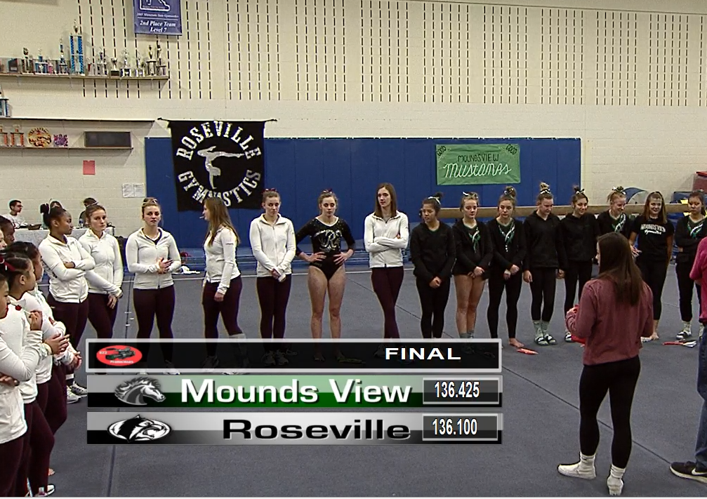 Thumbnail image for Girls Gymnastics Roseville vs Mounds View 1-24-19