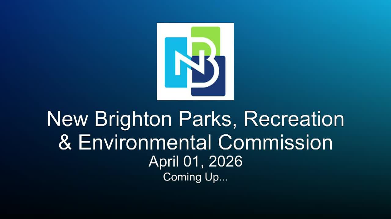 Thumbnail image for LIVE New Brighton Parks, Recreation and Environmental Commission Meeting - 4.1.2026