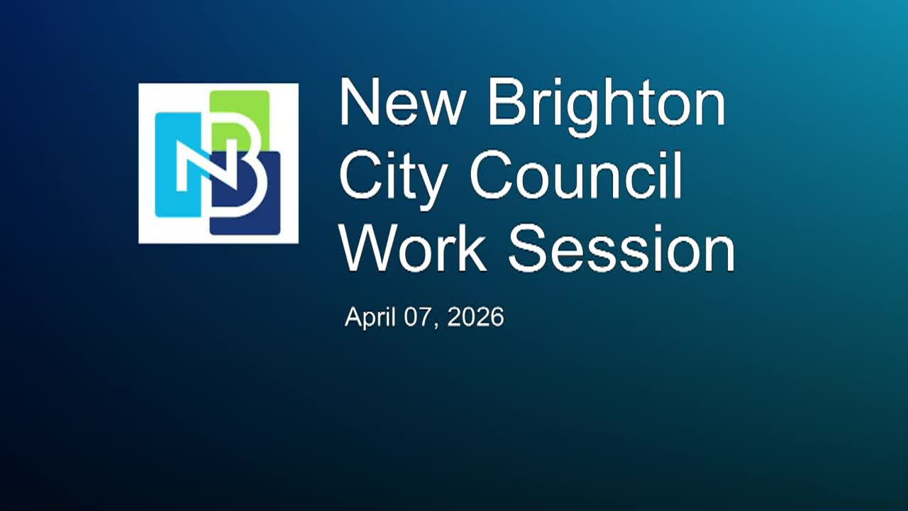 Thumbnail image for LIVE New Brighton City Council Work Session - 4.7.2026