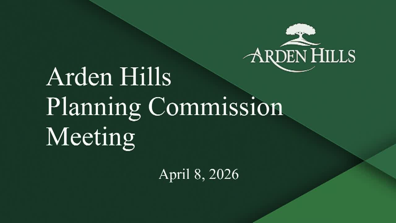 Thumbnail image for  Arden Hills Planning Commission - 4.8.2026