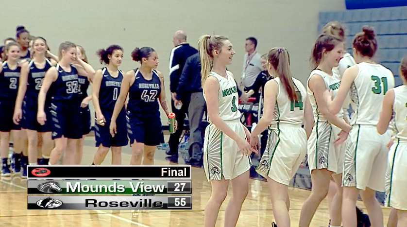 Thumbnail image for Section Girls Basketball Roseville vs Mounds View 2-27-19