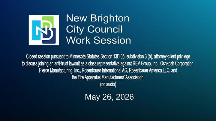 Thumbnail image for LIVE New Brighton Work Session and City Council Meeting - 4.26.2026