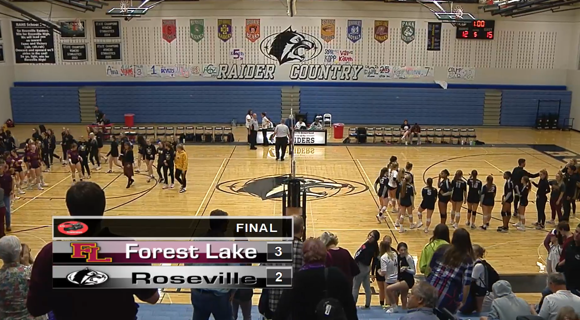 Thumbnail image for Girls Volleyball Roseville vs Forest Lake 10-2-19